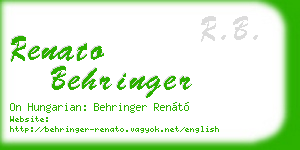 renato behringer business card